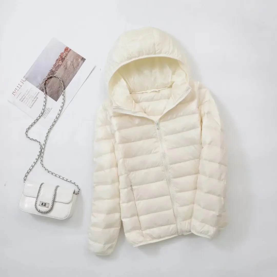 Women's Ultra Lightweight Packable Hooded Down Jacket - Available in 15 Vibrant Colors, Plus Sizes