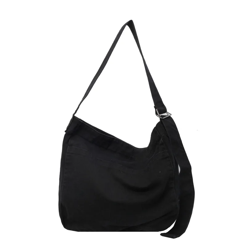 thumbnail image 1 of Bolso bandolera de lona de algodón para estudiantes, de gran capacidad, estilo japonés, 1 of 5