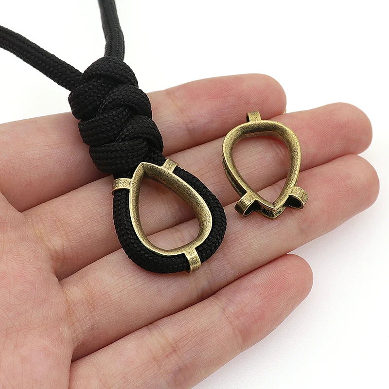 1PC DIY Paracord Accessories Ring Brass Knife Beads Keychain Rope Outdoor Gadget Car Key Ring