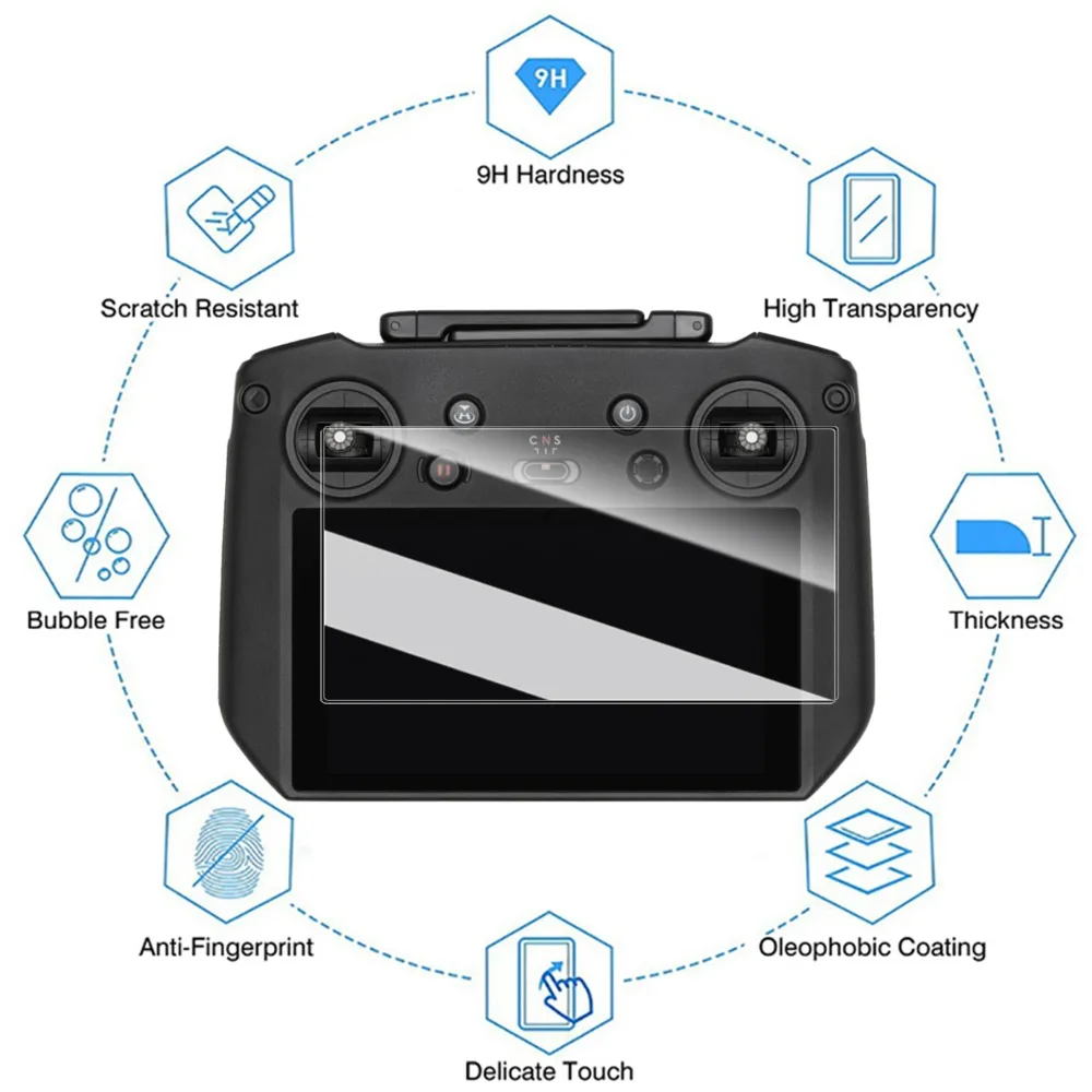 Hélice de protection individuelle pour drone DJI RC 2 ou RC Pro, détail de la fixation.