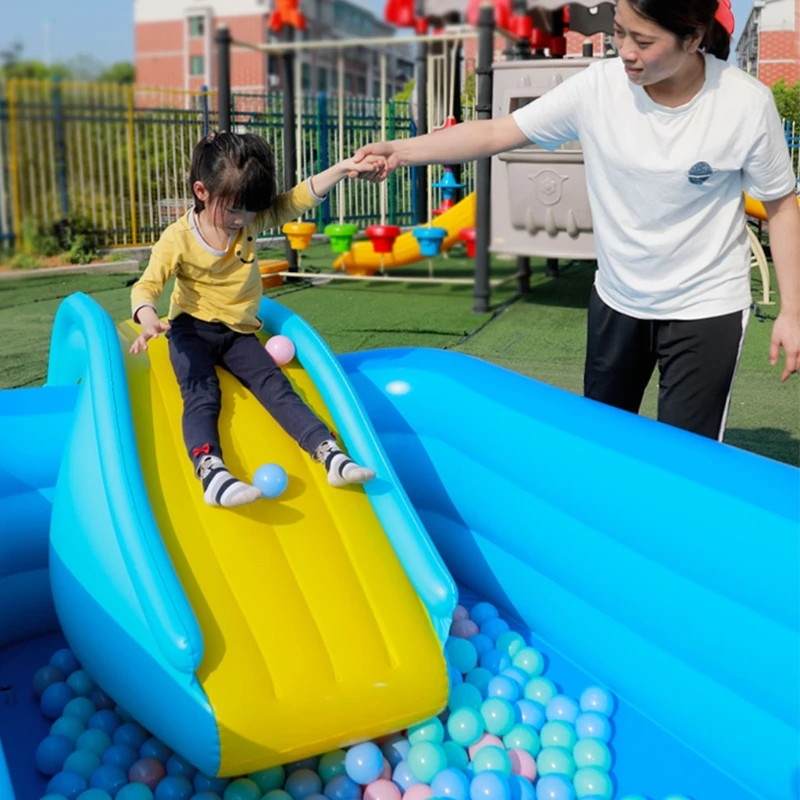

Summer Inflatable Water Slide Wider Steps Swimming Pool Supplies Kids Children Bouncer Castle Summer Amusement Water Play Toys
