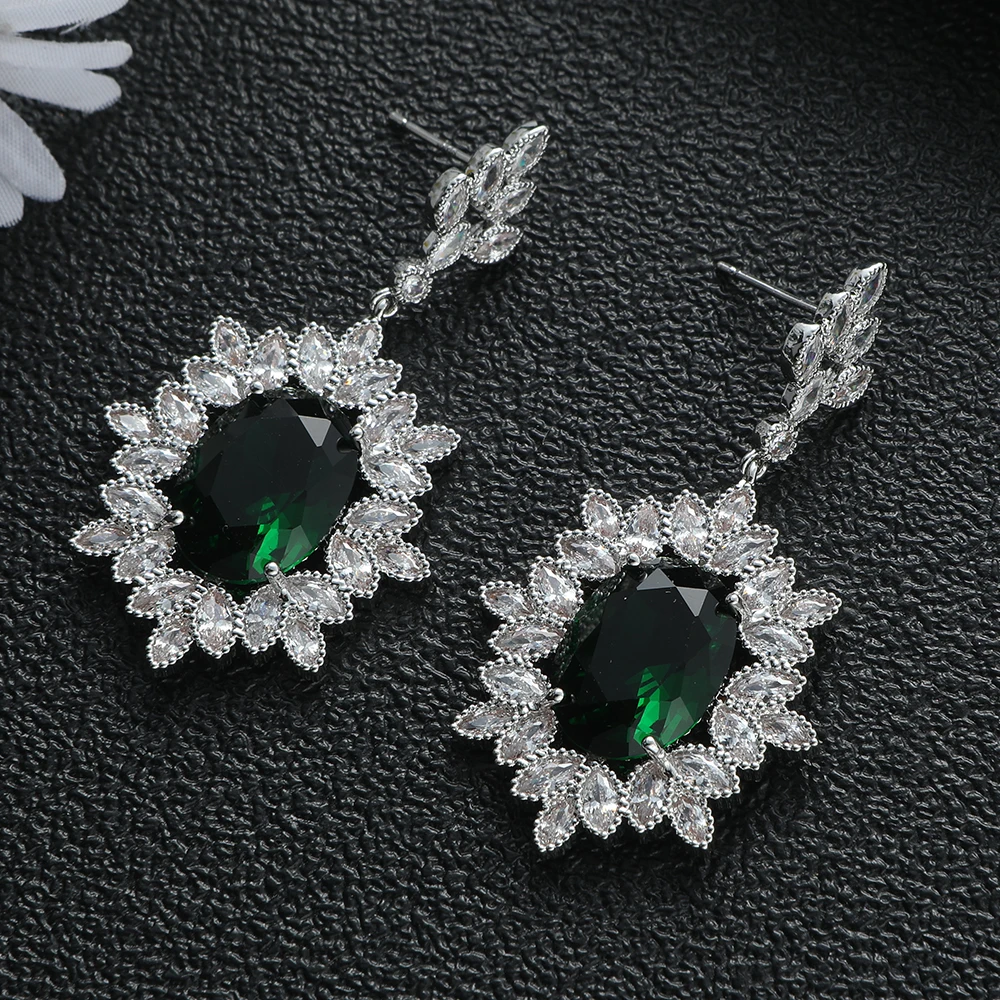 

Роскошные сверкающие Цветочные эллиптические серьги в форме капли воды для женщин серьги для свадьбы вечеринки с фианитами A0237