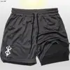 Anime Berserk 2 in 1 Breathable Stretch Men's Shorts Gym High Performance Double Layer Quick Dry Compression Men 4