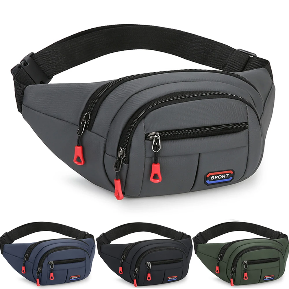 

Мужская Водонепроницаемая спортивная сумка-слинг с 4 карманами на молнии