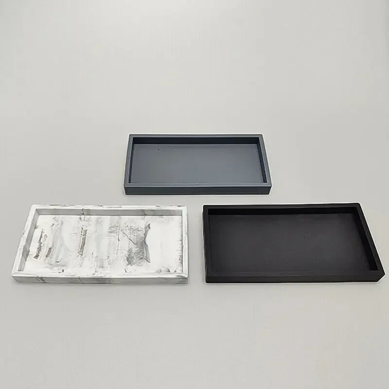 Bathroom Tray Countertop Silicone Vanity Tray Cosmetic Perfume Organizer Vanity Sink Key Accessories