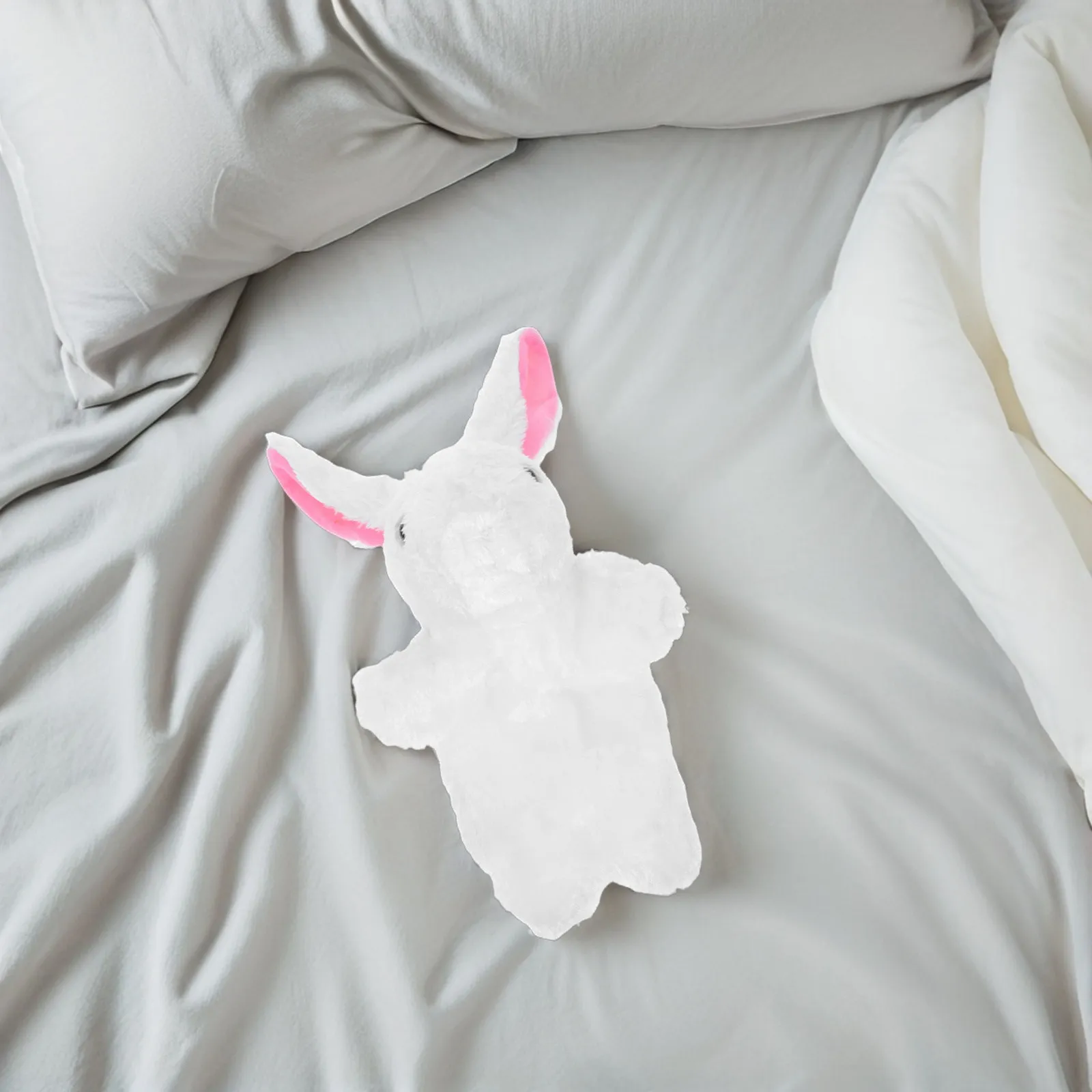 1Pcs 아이 토끼 손 인형 이야기를 전하기 위한 부드러운 동물 모양  대화형 놀이 교육 선물 토끼 손 인형