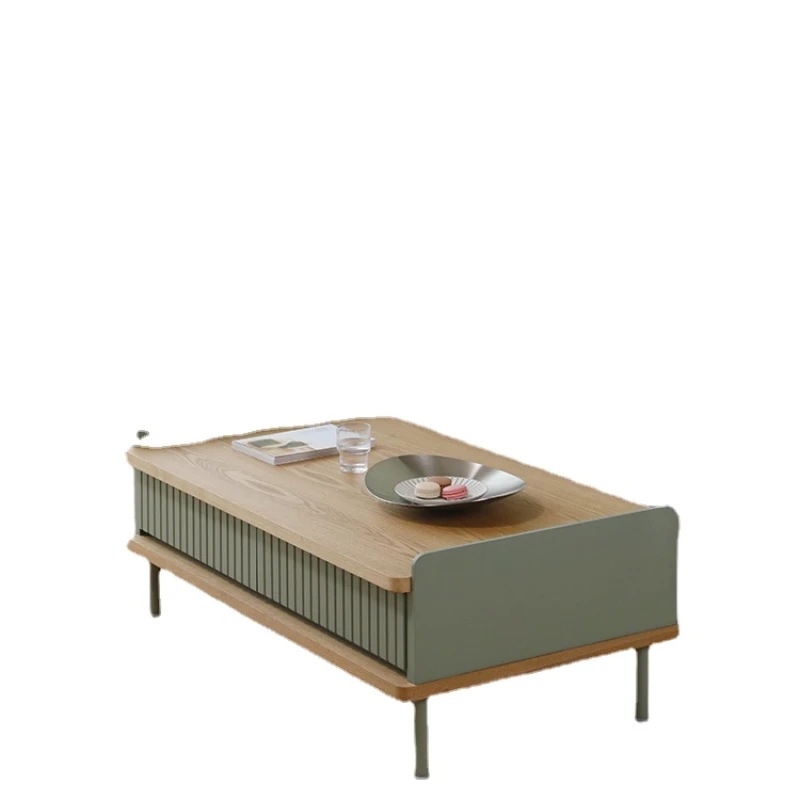 

TLL Coffee Table Small Apartment Living Room Tea Table Nordic Multi-Functional Solid Wood