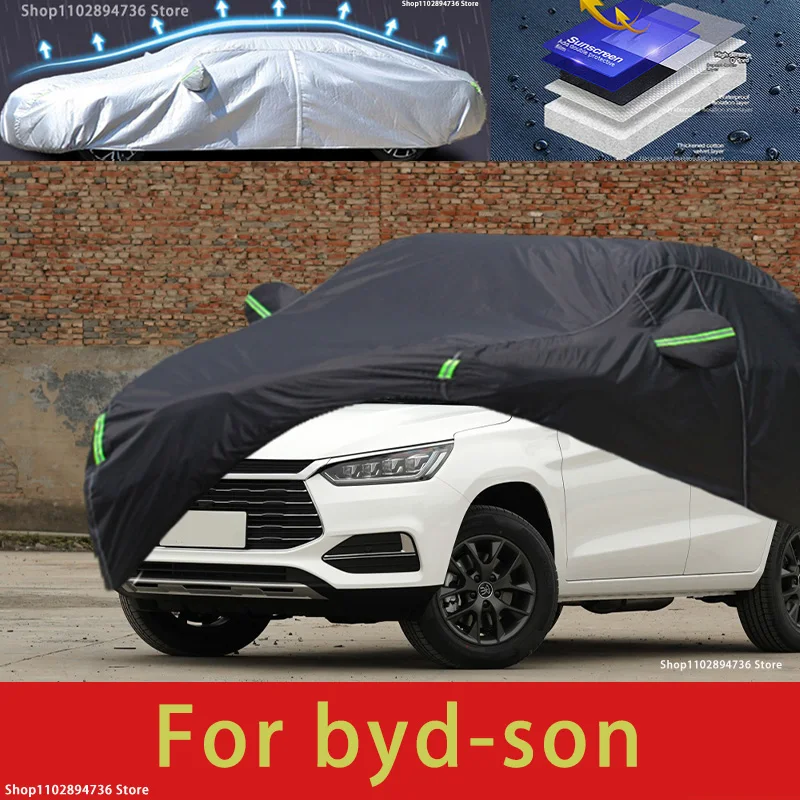 

For byd son fit Outdoor Protection Full Car Covers Snow Cover Sunshade Waterproof Dustproof Exterior black car cover