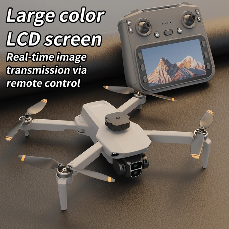 Drone GPS L106-1 en vol, système d'évitement d'obstacles activé, détectant un arbre sur sa trajectoire.