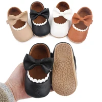 Baby Mary Jane Shoes for Toddler 0-18M Outdoor Prewalking Shoes Non-slip Sole Cute Bowknot Shoes 2