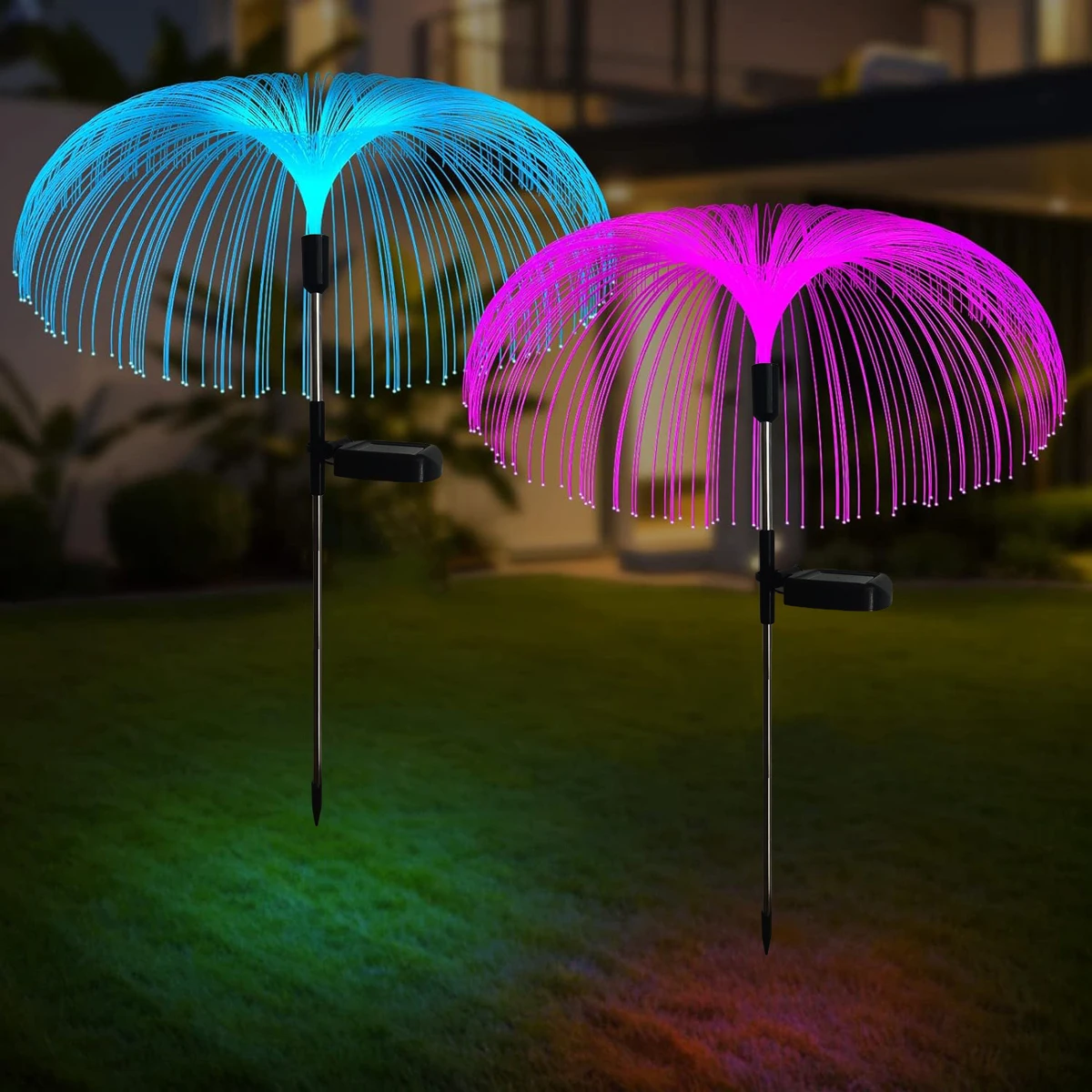 Solar LED Lights Outdoor Garden Decor Lawn 7 Color Change Waterproof Patio Yard Pathway Decor Solar Flowers Lamp