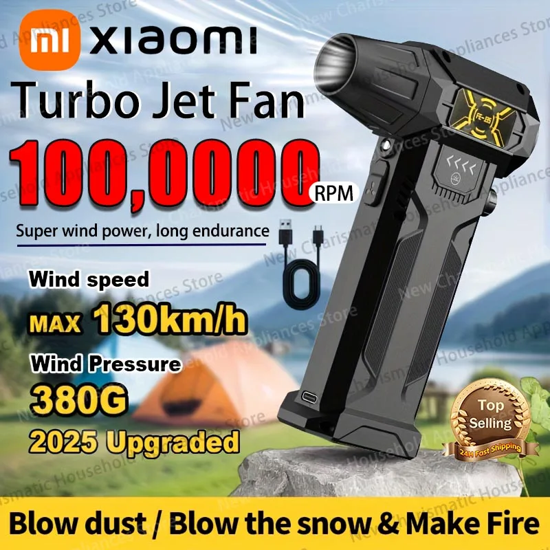 Iconic Brand 1000000RPM Violent Fan 8000mAh Powerful Electric Air Blower Portable Dust Cleaner TypeC Charge Brushless Turbo Jet Blower