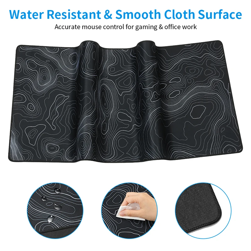 Gaming Mousepad Mouse Pad Computer Desk Mat Non-Slip Rubber Stitched Edge Gaming Mousepad