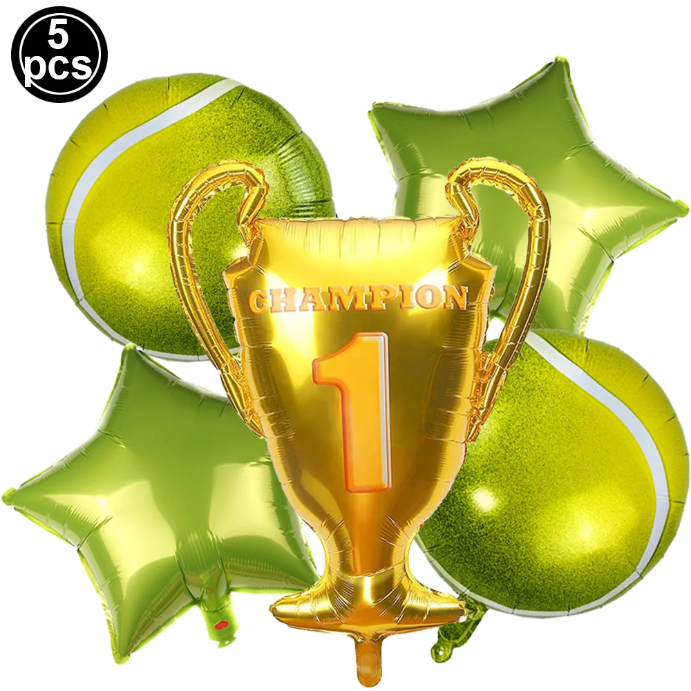 Angoily Tennisballons Set - 10 Stück Grüne Folienballons Für Tennis-Partys