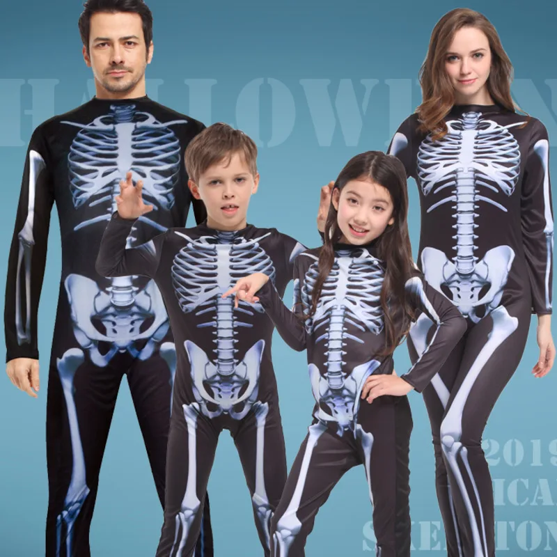 Costumes Carnival halloween skeleton costumes for kids boys boy kids girls child adult women party anime party fancy dress demon