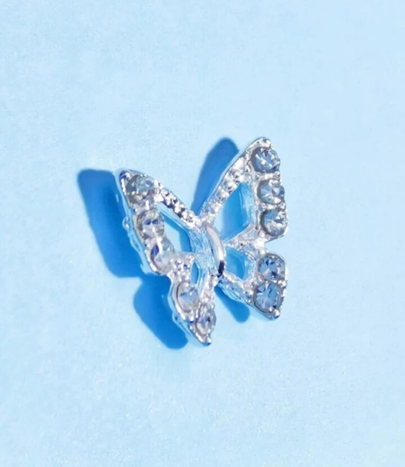 150 Stück Schmetterlings-Nagelcharms Aus Legierung – 3D-Nageldekoration Für DIY-Maniküre