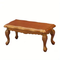 Miniature Dollhouse Coffee Table for Home Decor and Micro Landscapes (Walnut)