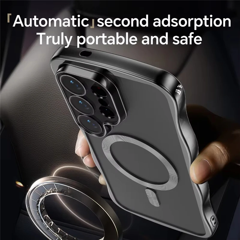 Wavy Pattern Glossy Transparent Shockproof Case