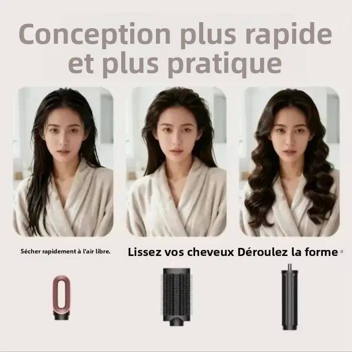 SenCiciMen nieuwe 6-in-1 stylingborstel met föhn, multifunctioneel apparaat voor droog, steil en krullend haar, geschikt voor salon- en thuisgebruik._voghion.com