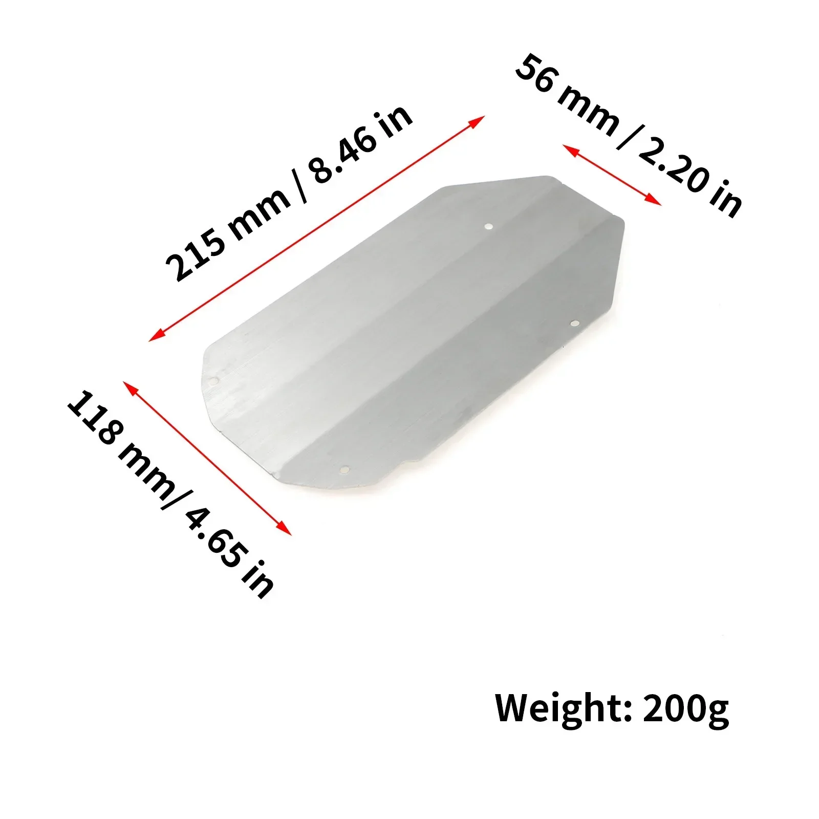 Stainless Steel Chassis Armor Front & Rear Protection Anti-Skid Plate