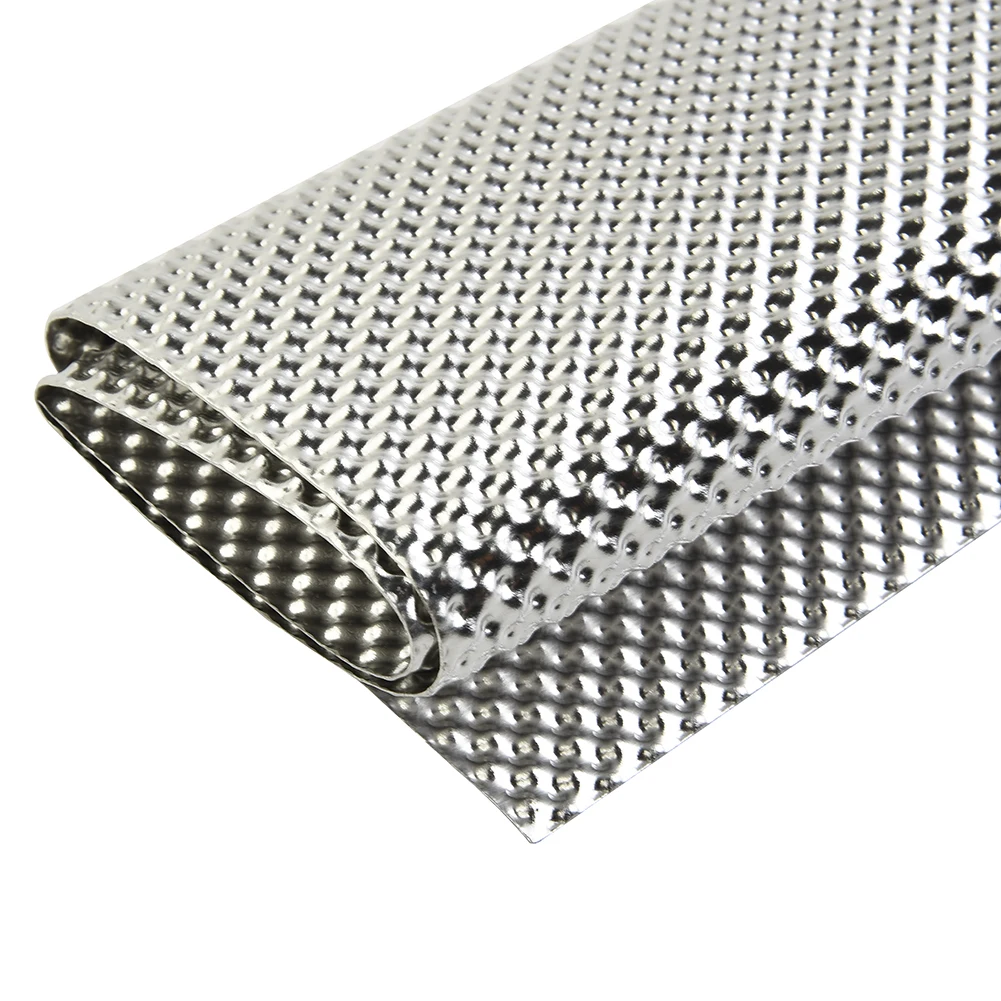 Heat Insulation Sticker Heat Insulation Embossed Aluminum Heat Shield 300mmX500mm Firewal Floor Pan Fuel Tank Silver Auto Temperature Isolated Stickers