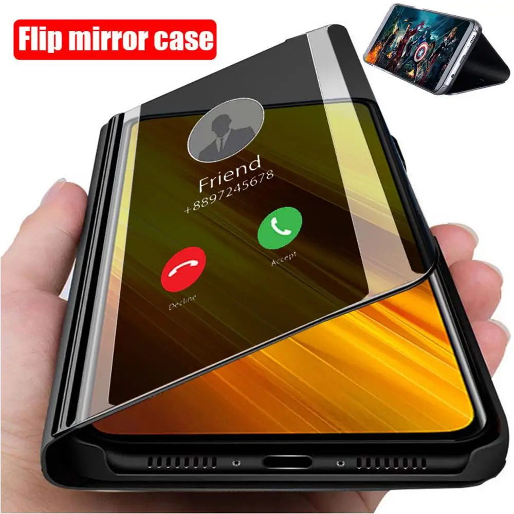 Etui On Per Samsung Galaxy S22 Custodia Smart Mirror Cover In Pelle Na Per Samsung S22 +/S22 Plus/S22 Ultra 5G Flip Phone Coque