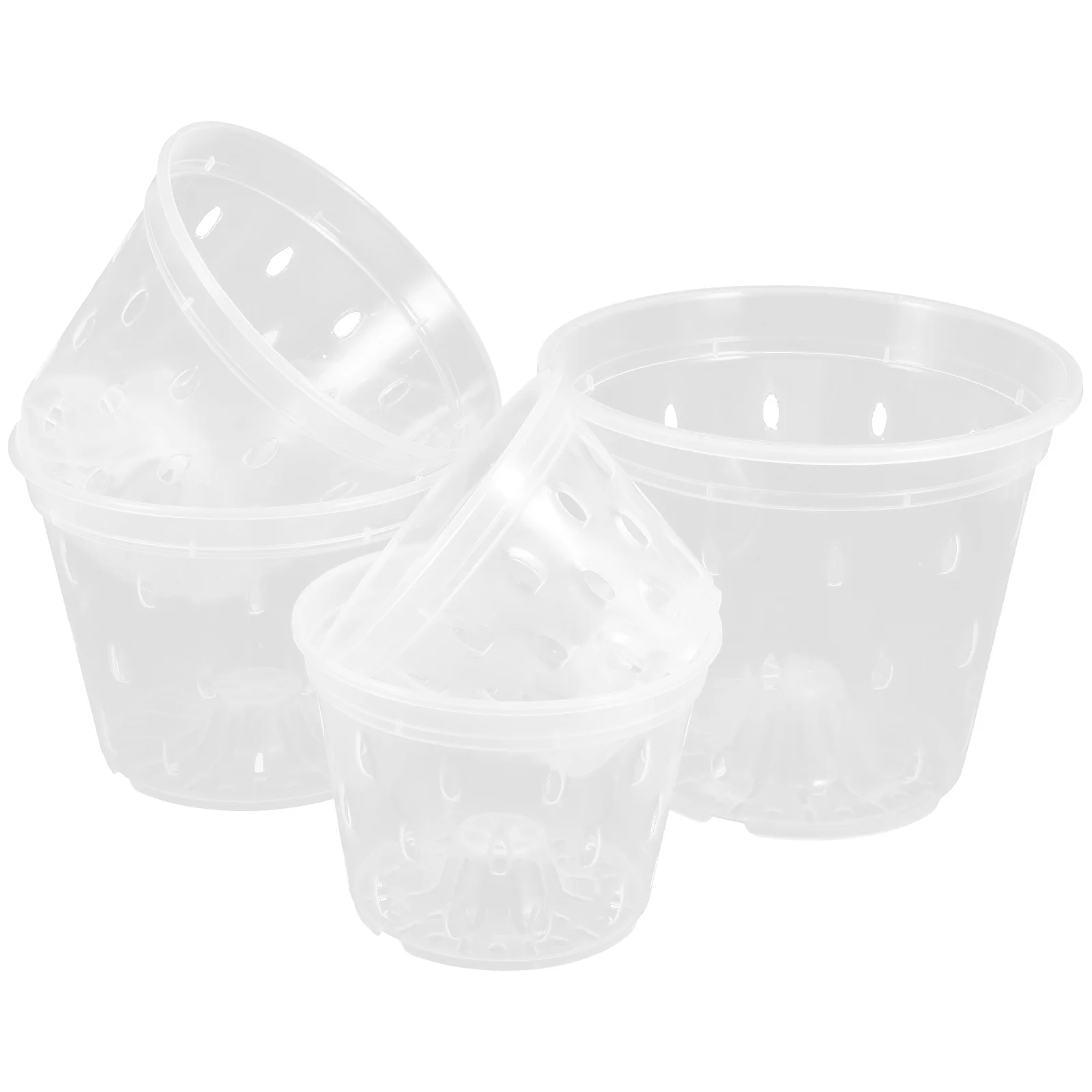 

5 Pcs Bottom Bracket Nursery Orchid Pot Pp Clear Plant Pots with Drainage Holes
