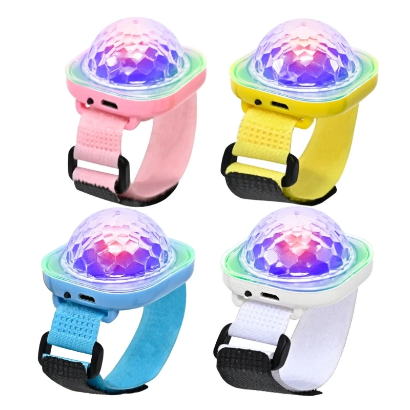 Small Wearable Watch Light Colorful Sound Control Disco Stage Lights