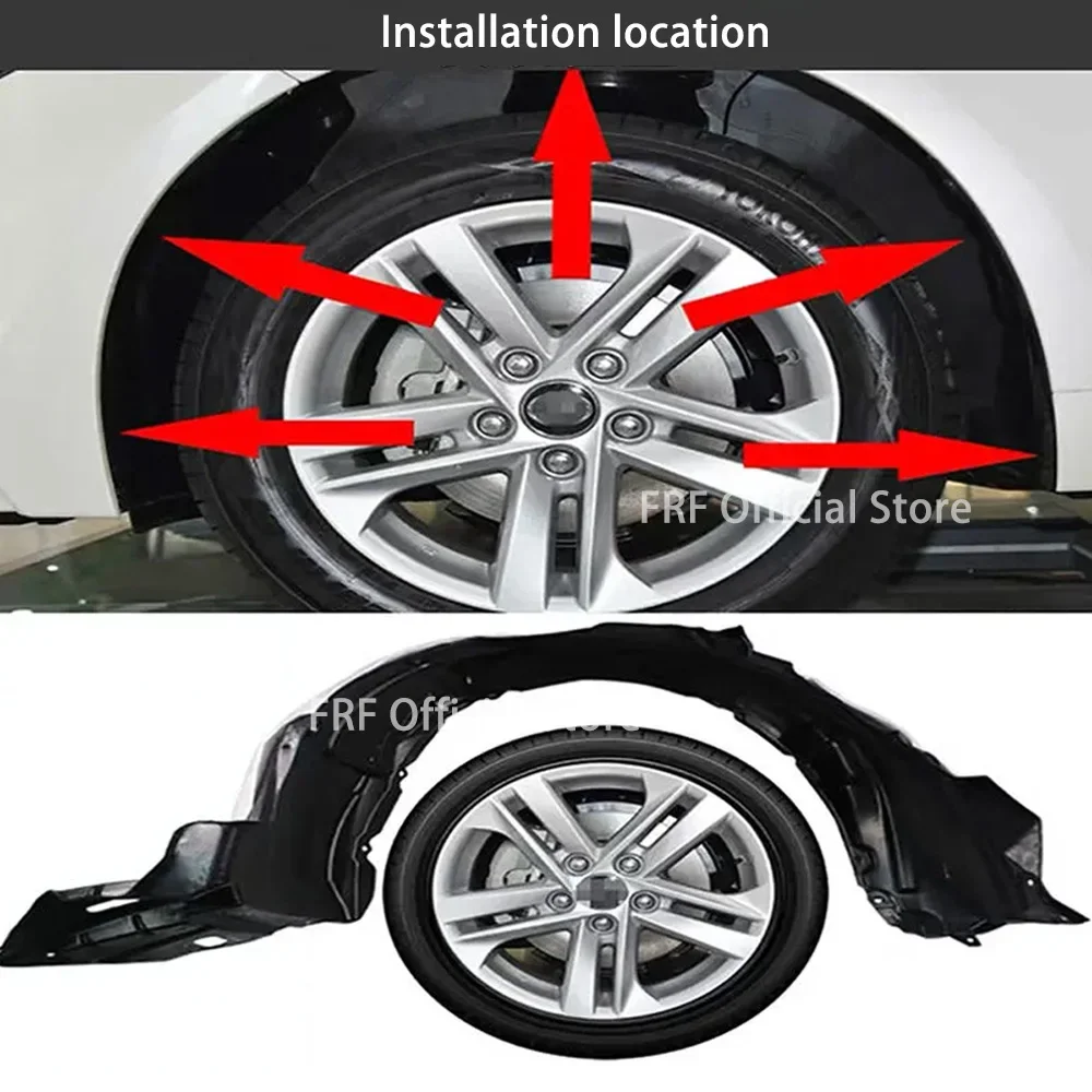 Protector Contra Salpicaduras Del Arco Interior Delantero Para Toyota Auris 2007-2010 – Lado Derecho Del Conductor – Color Negro