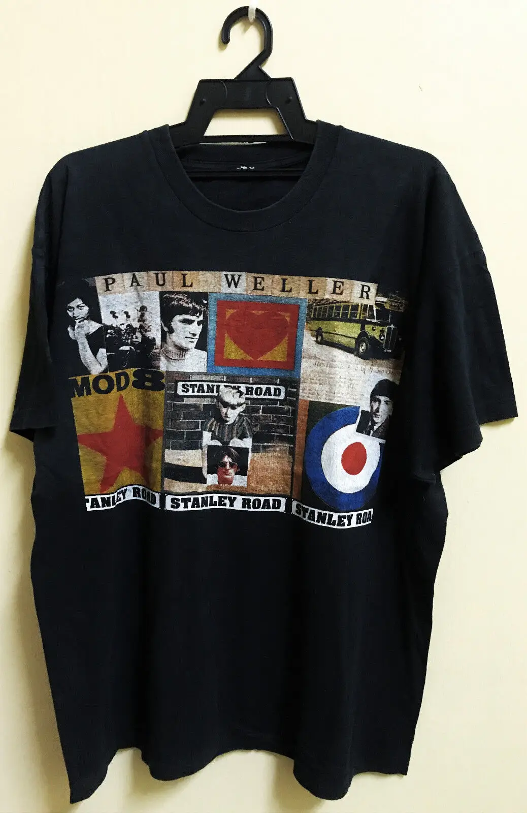 Vintage Paul Weller Stanley Road Rock Punk Mod Tour Concert Promo T-Shirt Jam Maniche Lunghe