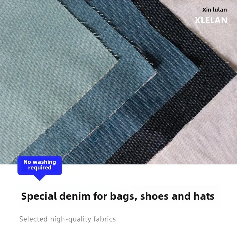 Wash-Free Denim Fabric for Bags Shoes And Hats High Color Fastness No Stretch Sample from Mainland China Clothing Fabric