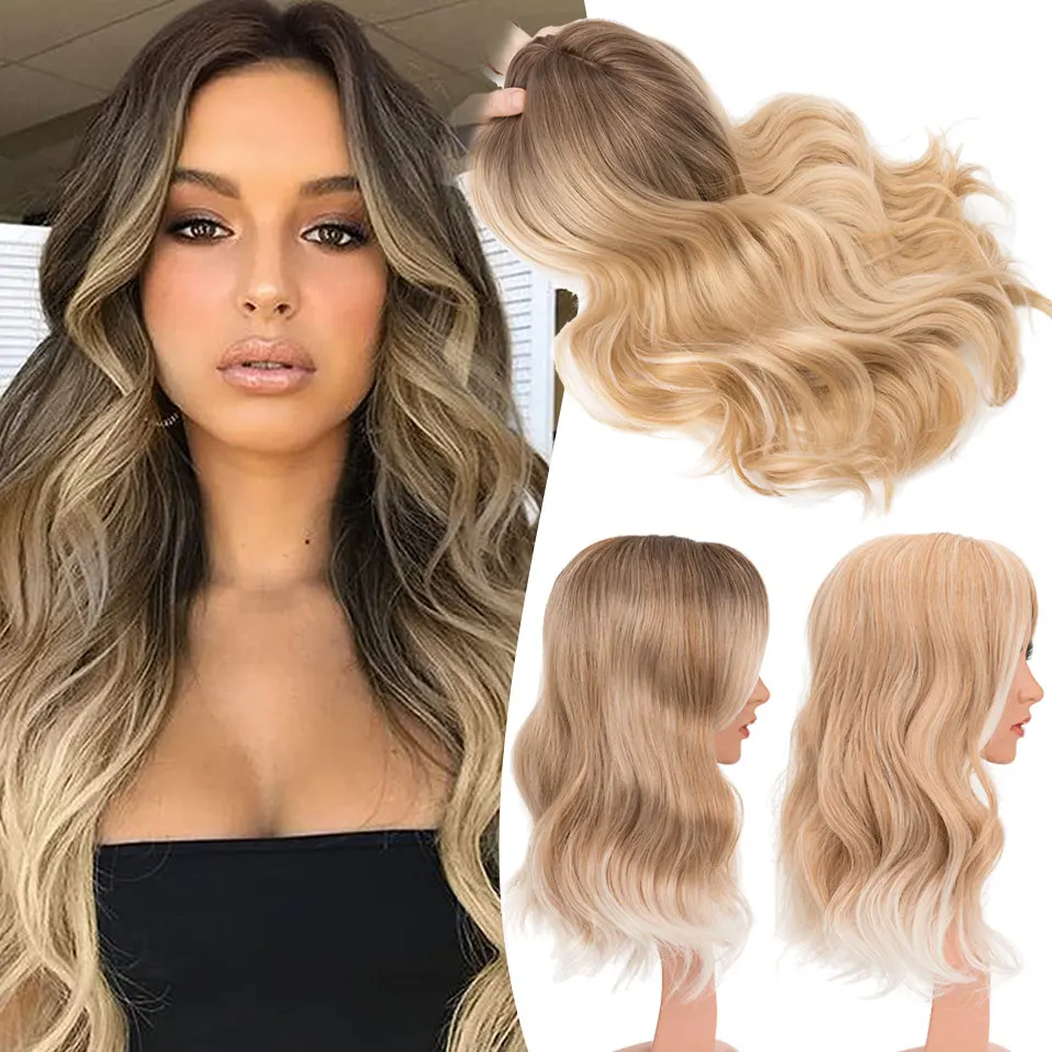 Hair Toppers Snoilite Synthetic Long Wavy Curl Hair Pieces