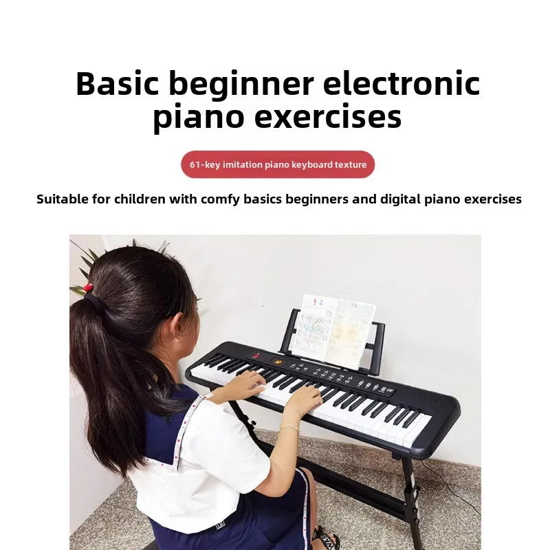 Hot 61 key electronic keyboard with light teaching multi-mode suitable for beginners