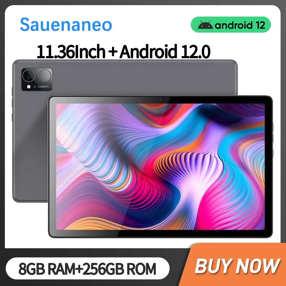 Global Version Sauenaneo Tab 11.36 inch 8GB+256GB Original 2023 Android 12.0 Tablets Online Class Dual Sim Card 5G Business Pad global version m80 6 7 inch 8gb 512gb 4800mah face fingerprint unlock dual card dual standby