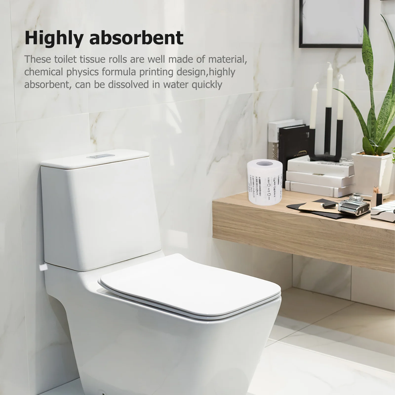 4 Rolls Funny Formula Toilet Paper Table Tissue Towels Home Supply Chemical Physics Pattern Printed Decorative Printing