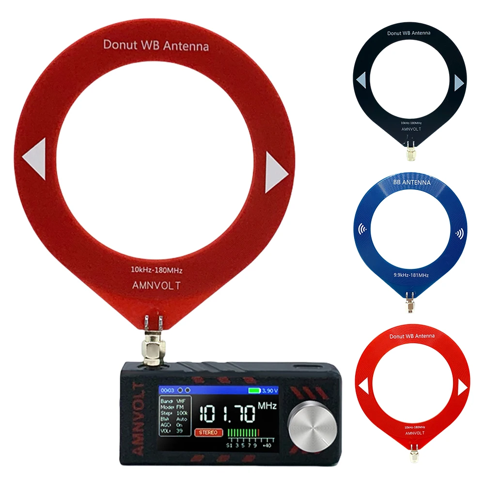 10khz-180mhz Donut MW/SW Antenna with Low Impedance Converter Medium Wave Shortwave Antenna for Ham Radio