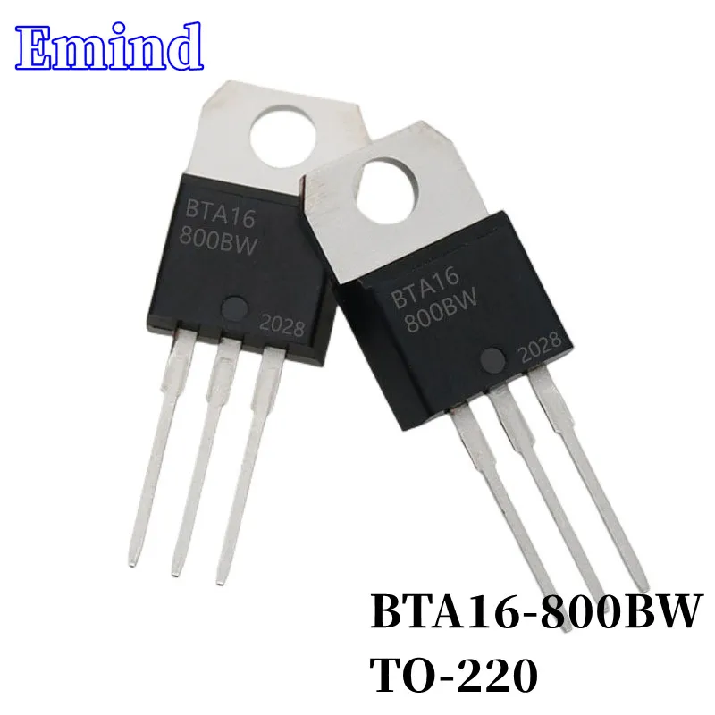 

20/50/100/200/500Pcs BTA16-800BW BTA16 Triac 16A/800V TO-220 DIP Thyristor Large Chip