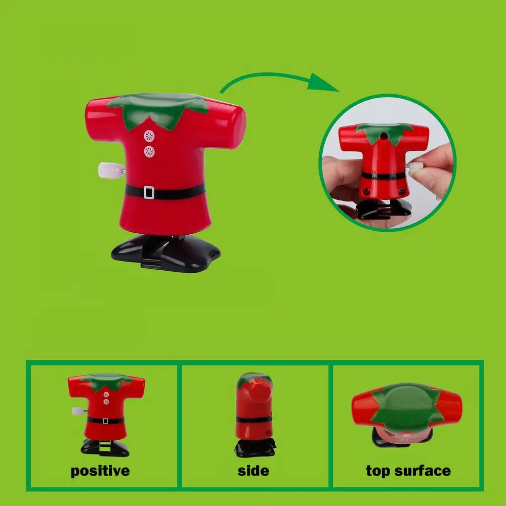 Wind Up Toys 8X Wind Up Christmas Jumping Toy Christmas Small Toys Party Favors Assorted Hand Clockwork Toy For Classes Kids