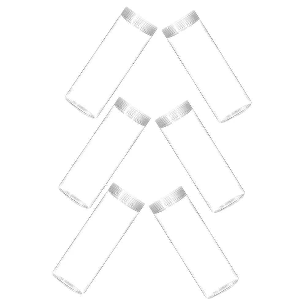 6개 동전 보관 튜브, 투명 플라스틱 홀더, 쿼터, 다임, 페니 동전 수집 보호, 머니 뱅크