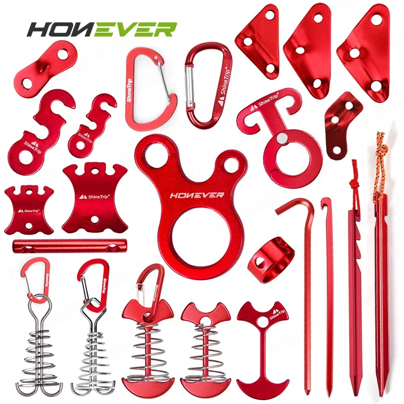 Camping Tent Wind Rope Buckles Adjustable Aluminium Alloy Cord Buckles 6pcs