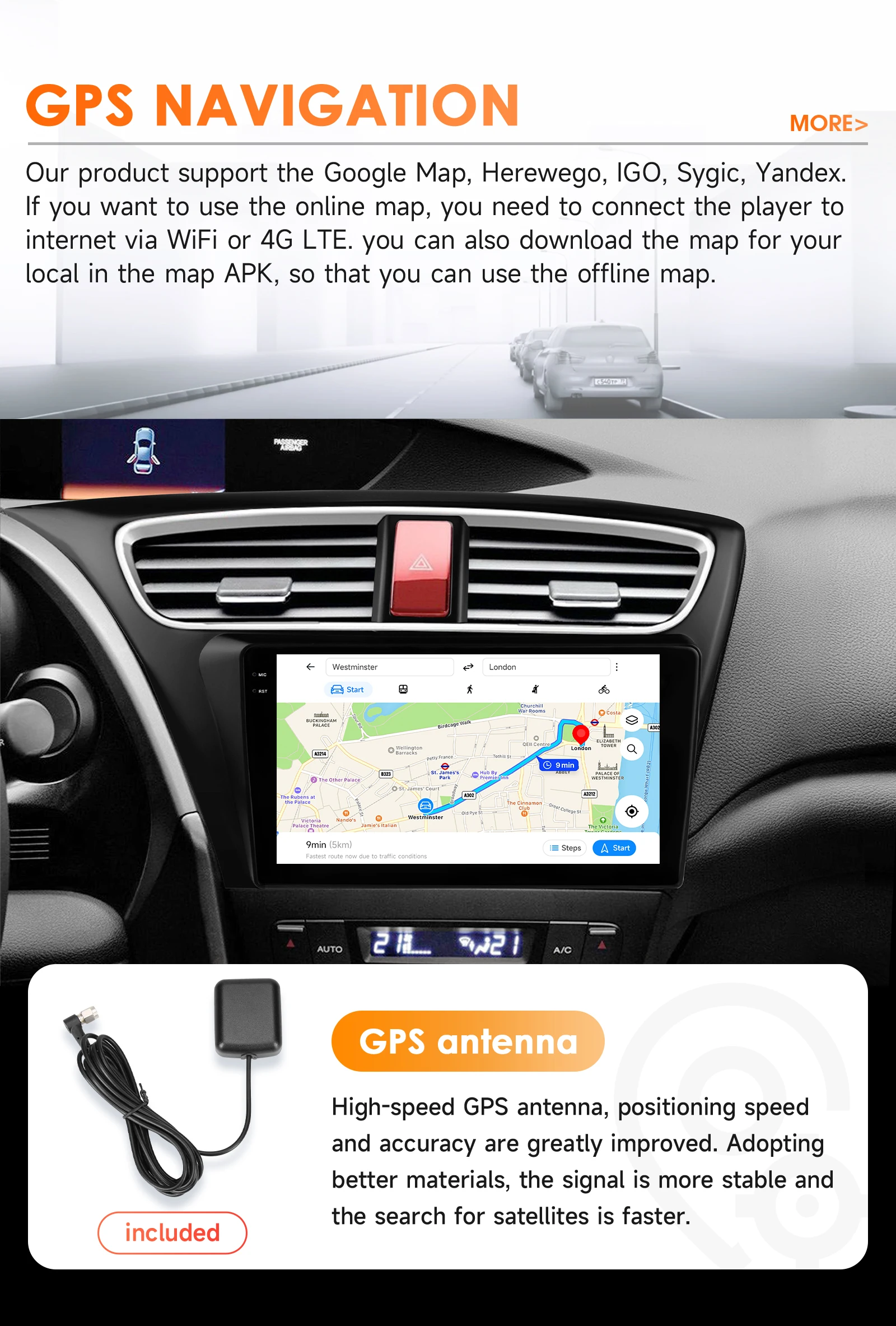 6115 8 Core Android Autoradio für Honda Civic Hatchback 9 FK FB 2012-2017 Multimedia-Player 360 Kamera GPS AI Carplay 2DIN Bildschirm – Detail 32