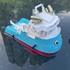 Q-Version Remote-Controlled Tugboat Cute Speedboat Water Sports Boat Model Charging Wireless Electric Boy Toy Gift 6