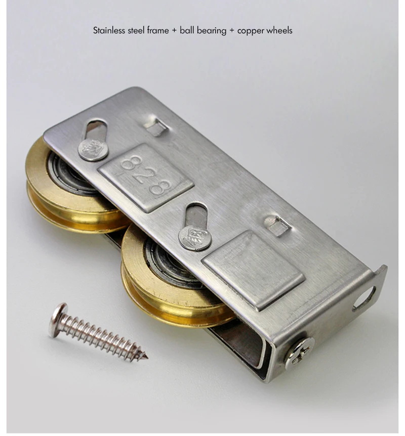 Description Picture 4 of itemCopper Sliding Patio Door 828 Roller Adjustable 31-36mm Door and Window Pulley Sliding Door Roller Window Hardware Accessories