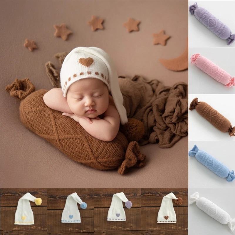 

Infant Cosplay Hat Candy Cuddle Pillow Photo Props Newborn Shower Gift