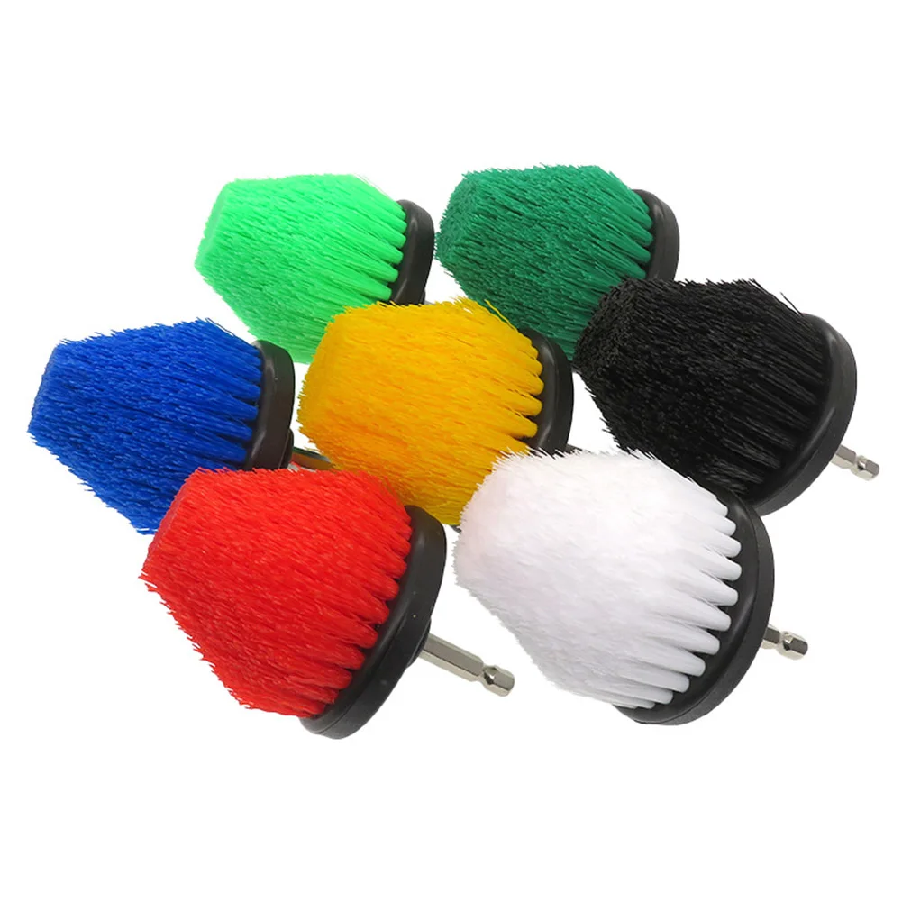 2pc Scrub Brush Upholstery Car Carpet Mat 5 Round With Power Drill