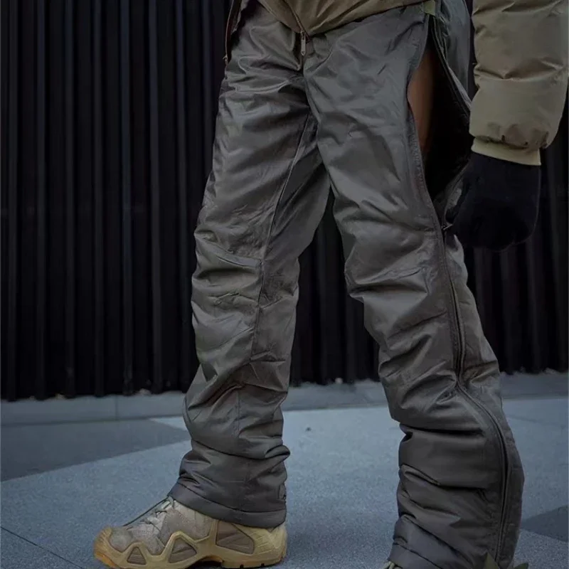4.0 Mens Winter Tactical Cotton Pants Full Zip Lightweight Waterproof Warm Outdoor Ski Fishing Hiking Army Work Trousers