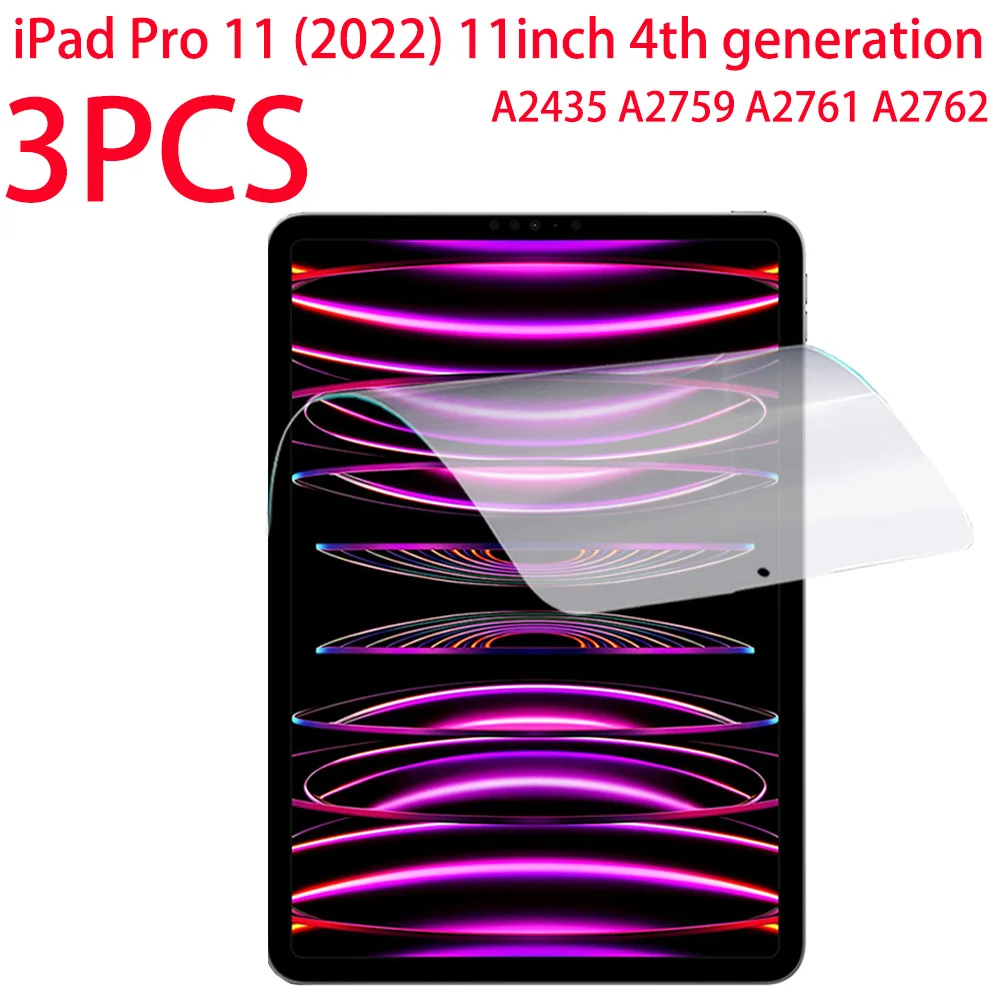 Pellicola Salvaschermo In Pellicola Morbida Pe Da 3 Confezioni Per Apple Ipad Pro 11 Pollici 2022 4A Generazione A2435 A2759 A2761 A2762 Pellicola Pro