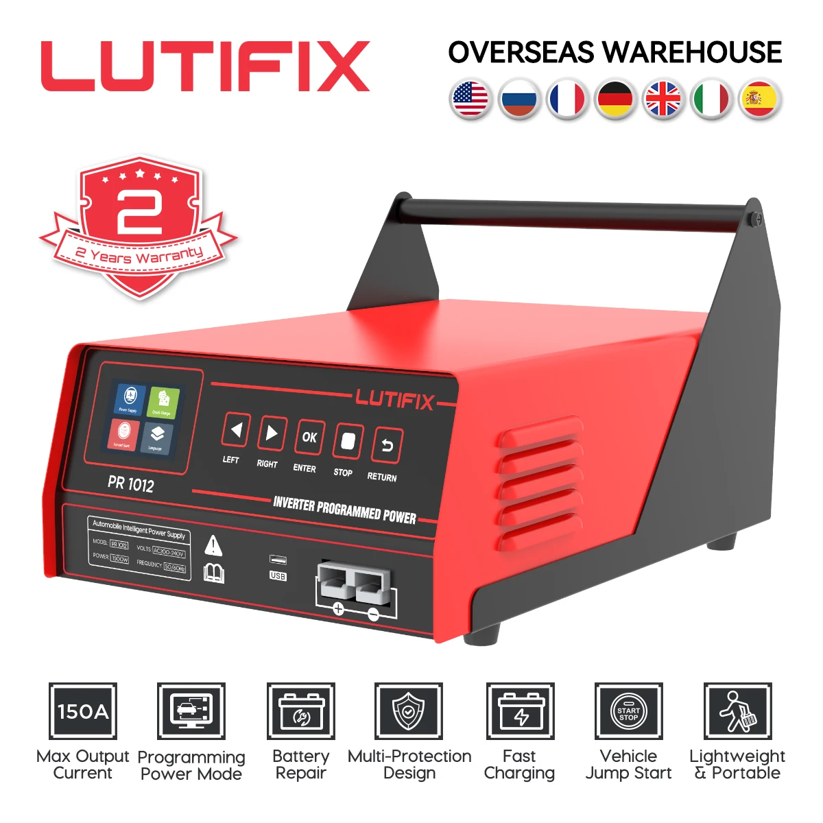 LUTIFIX PR1012 150A Car Battery Voltage Stabilizer ECU Programming