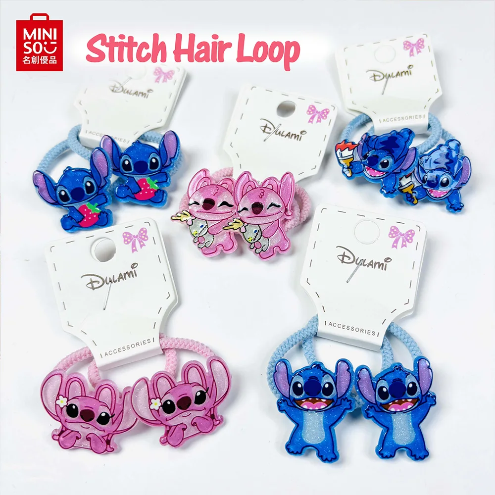 

1/5/10pcs Disney Anime Lilo & Stitch Hair Bands Kawaii Stitch Hairpin Cartoon Rubber Band Hair Accessoires Girl Gifts Toy