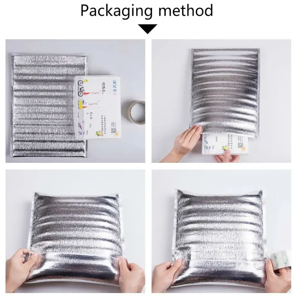 Aluminiumfolie Kühltasche Isolierung Falten Picknick Tragbare Lebensmittel Thermische Verpackung Tasche Lebensmittel Lieferung Getränke Träger Isolierte Tasche – Detail 18